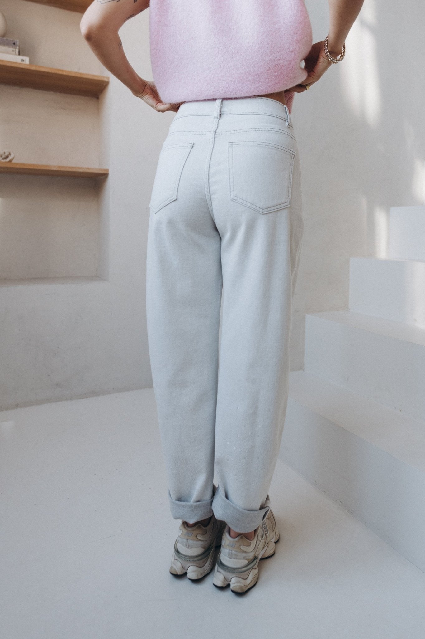Jeans "SkyDLL" washed light grey - Dein Lieblingsladen Concept