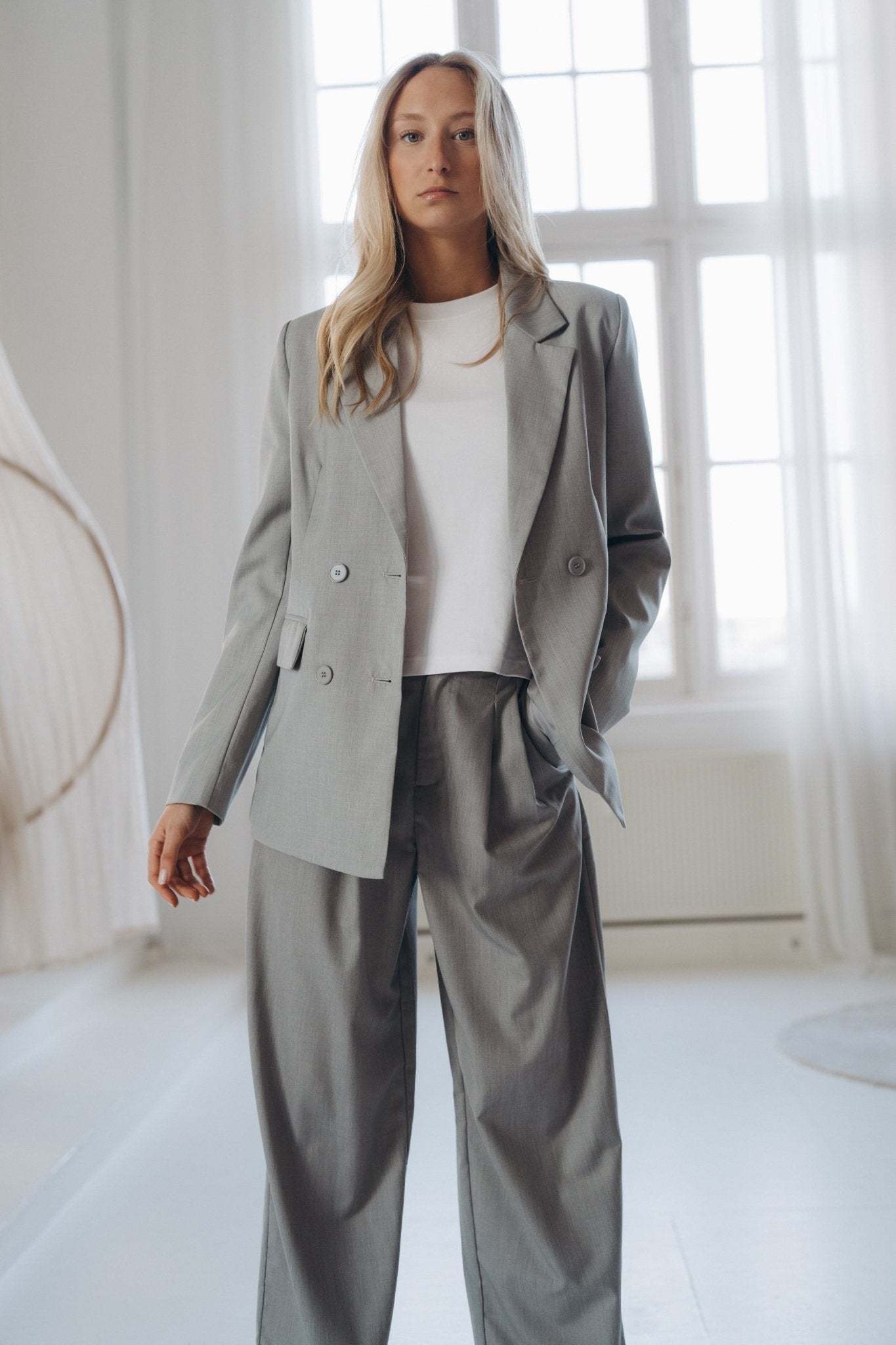 Blazer „CarolineDLL“ light grey - Dein Lieblingsladen Concept