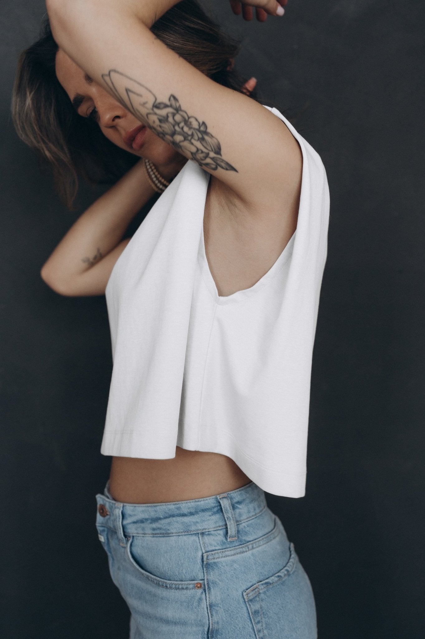 Cropped Shirt „PaminaDLL“ white - Dein Lieblingsladen Concept