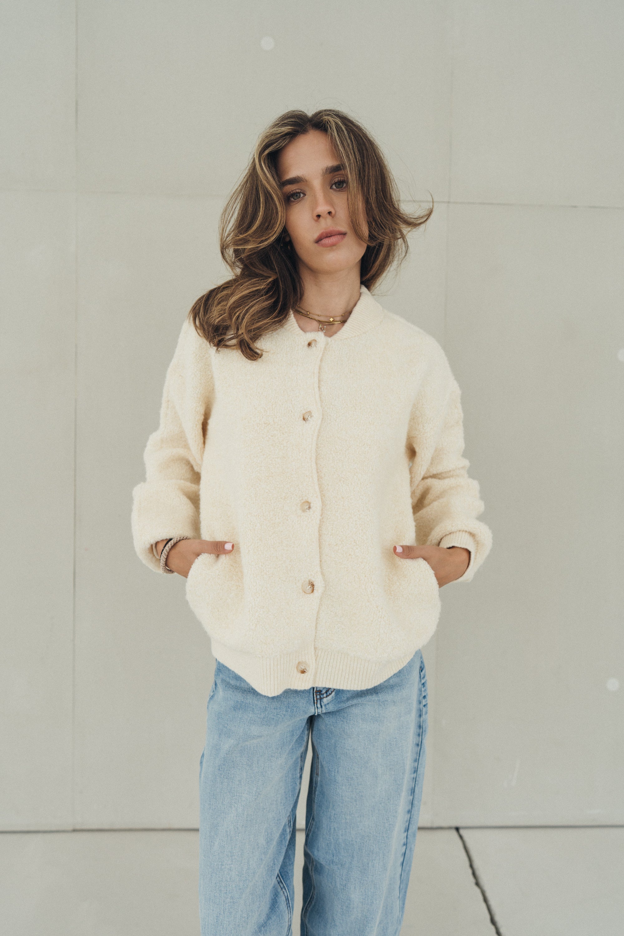 Teddyjacke „FenyaDLL“ offwhite