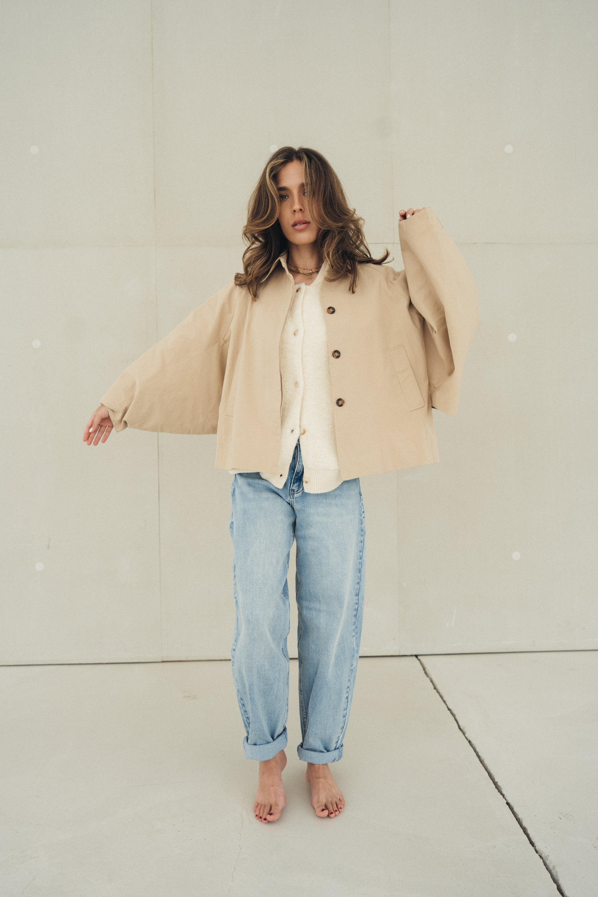 Oversized Trenchcoat "NeeleDLL" beige