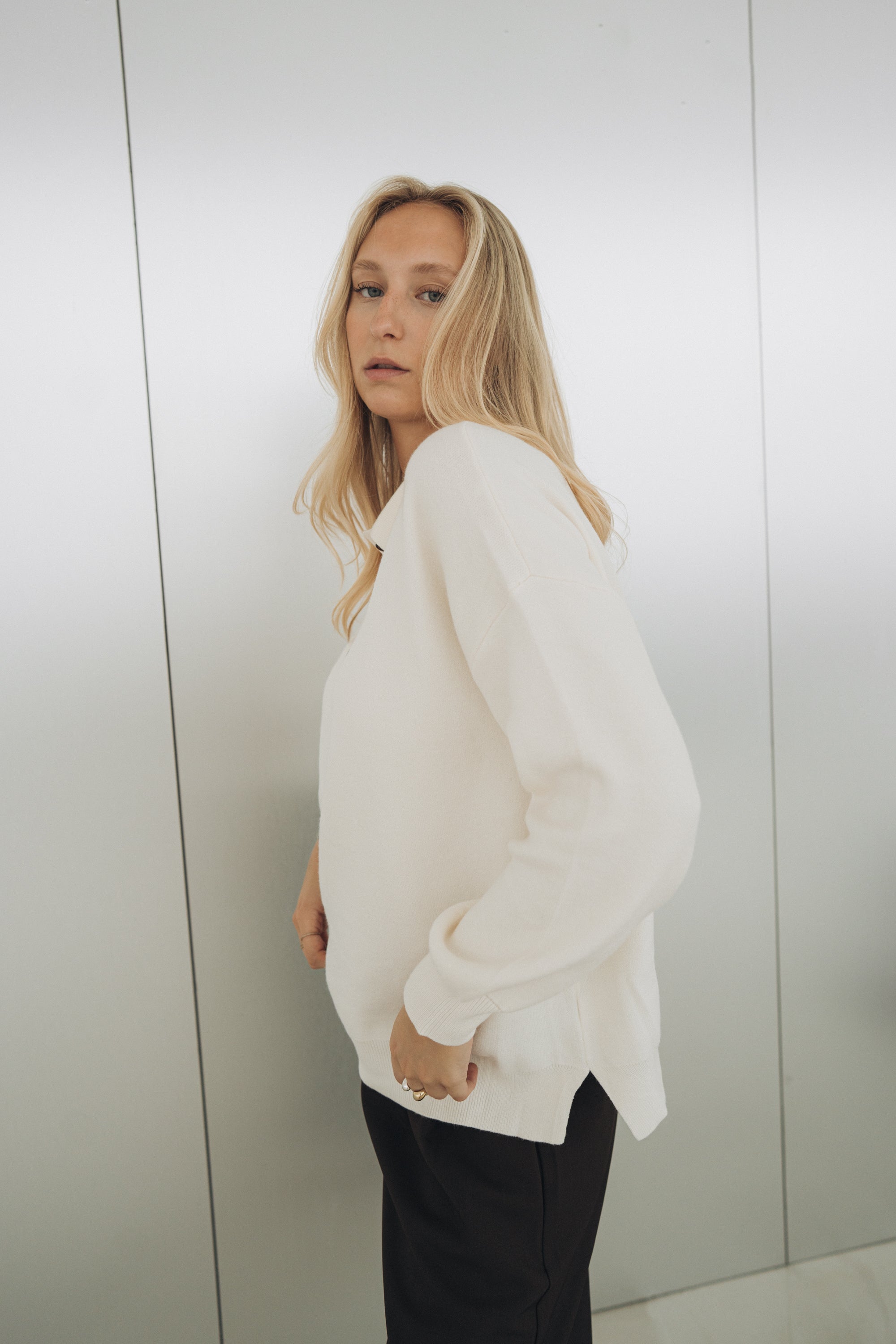 Polo-Pullover "TirilDLL" offwhite