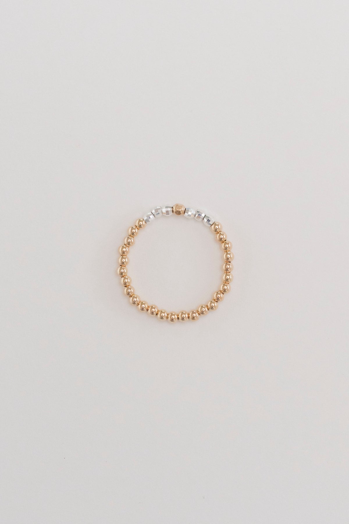 Flexring 2mm Diamondlook gold/sparkling silver