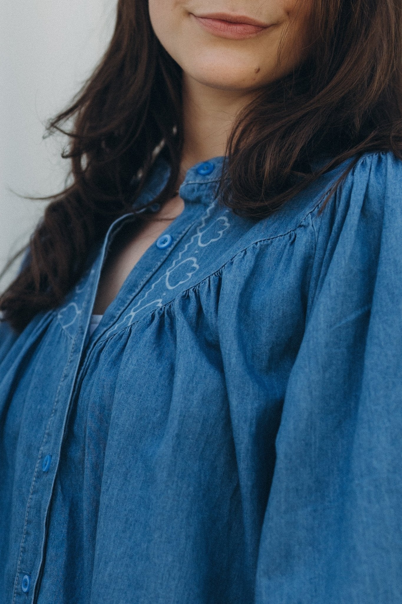 Jeansbluse "MomoDLL" dark jeansblue - Dein Lieblingsladen Concept