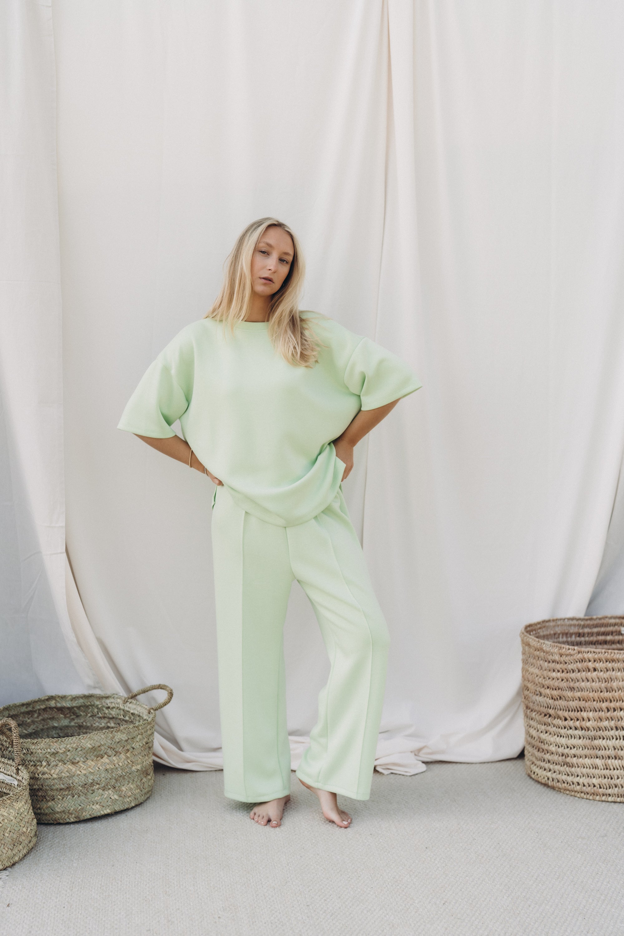 Hose "MandyDLL" light green