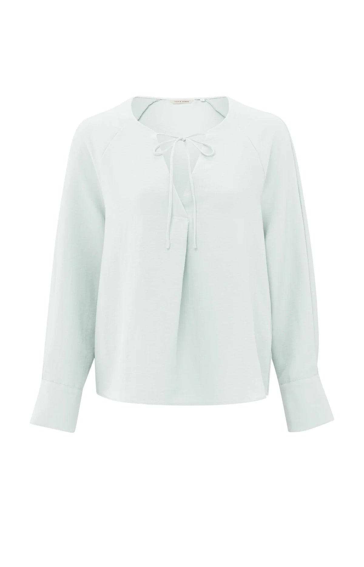 Bluse mit V-Ausschnitt und Schleifendetail