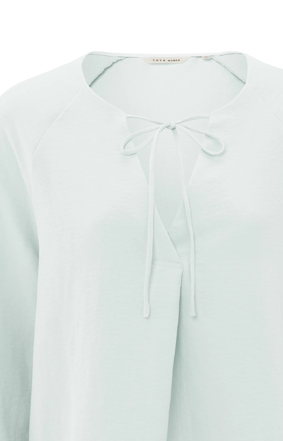 Bluse mit V-Ausschnitt und Schleifendetail