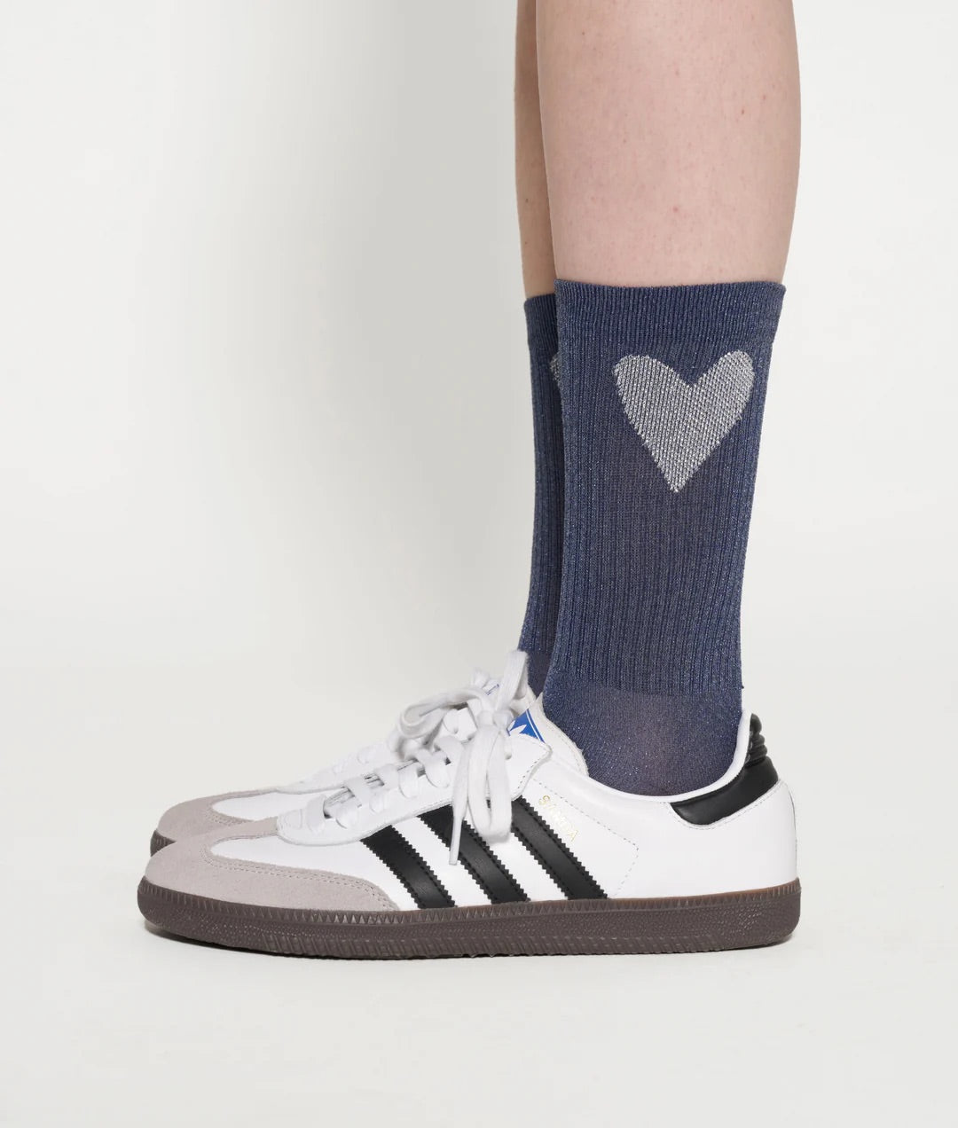 Socks Lurex Heart