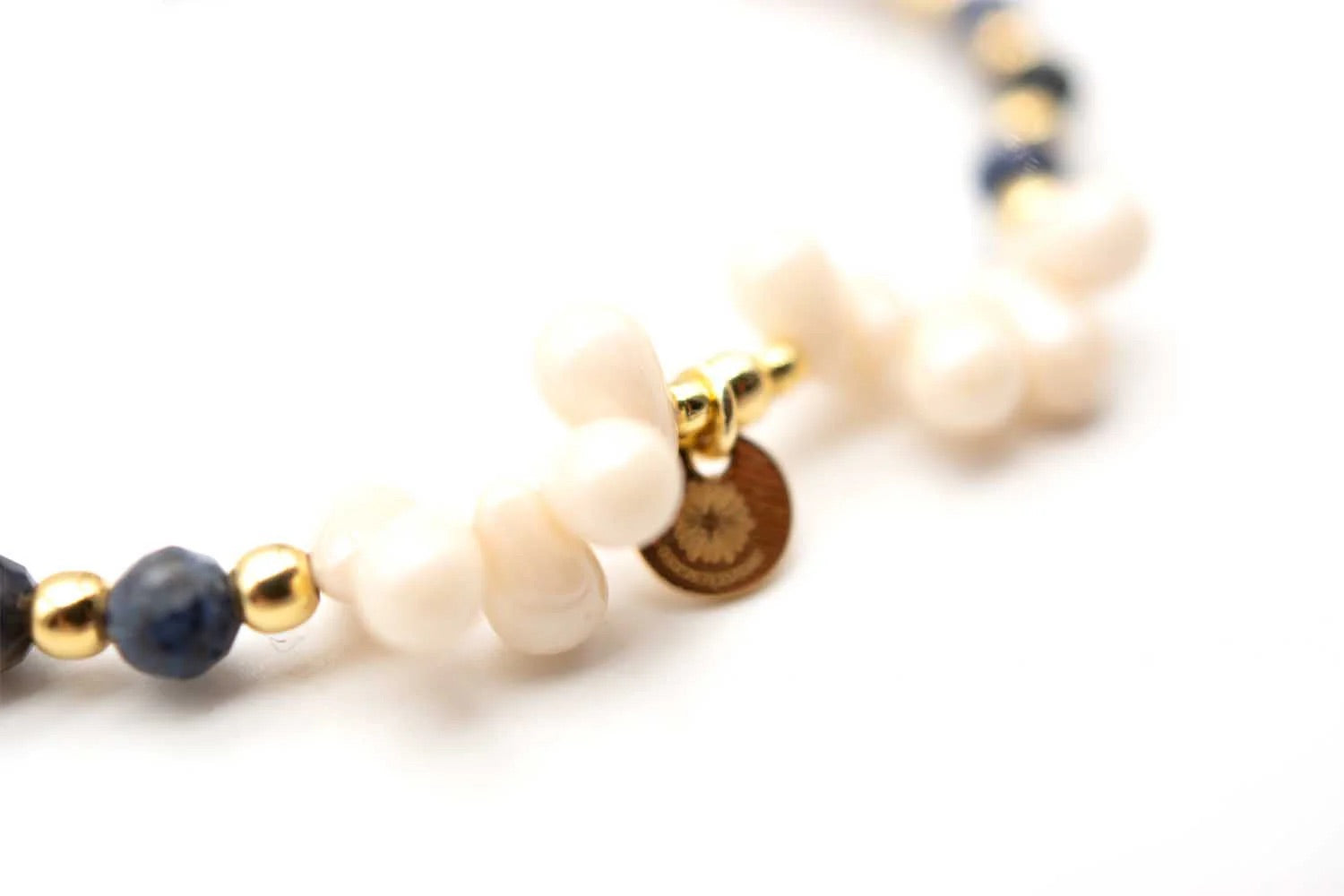 Armband „Drops Blue Ivory“