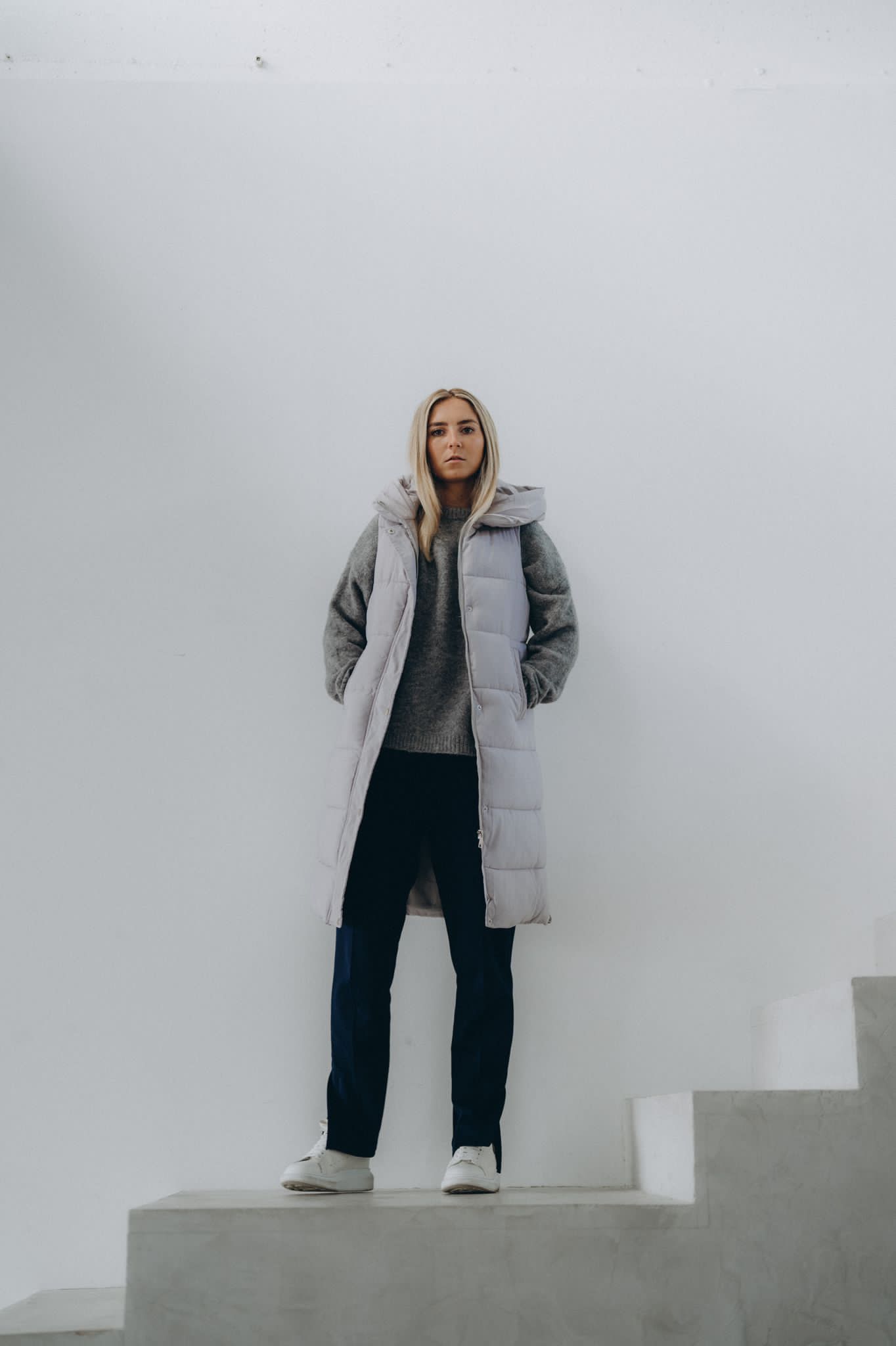 Steppweste light grey