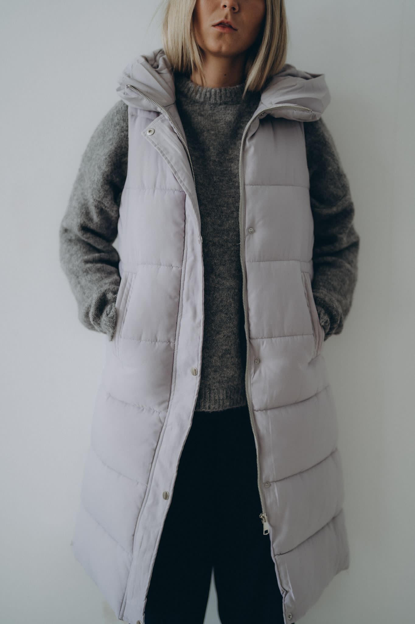 Steppweste light grey