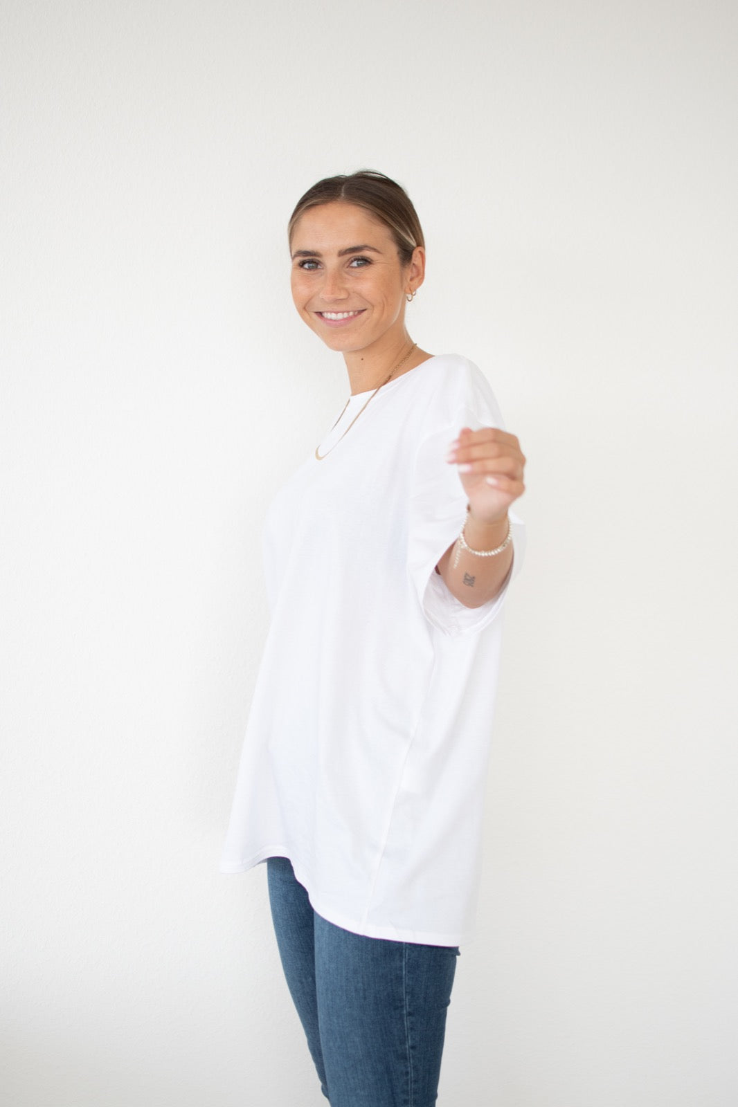 Longshirt „BottomDLL“ white