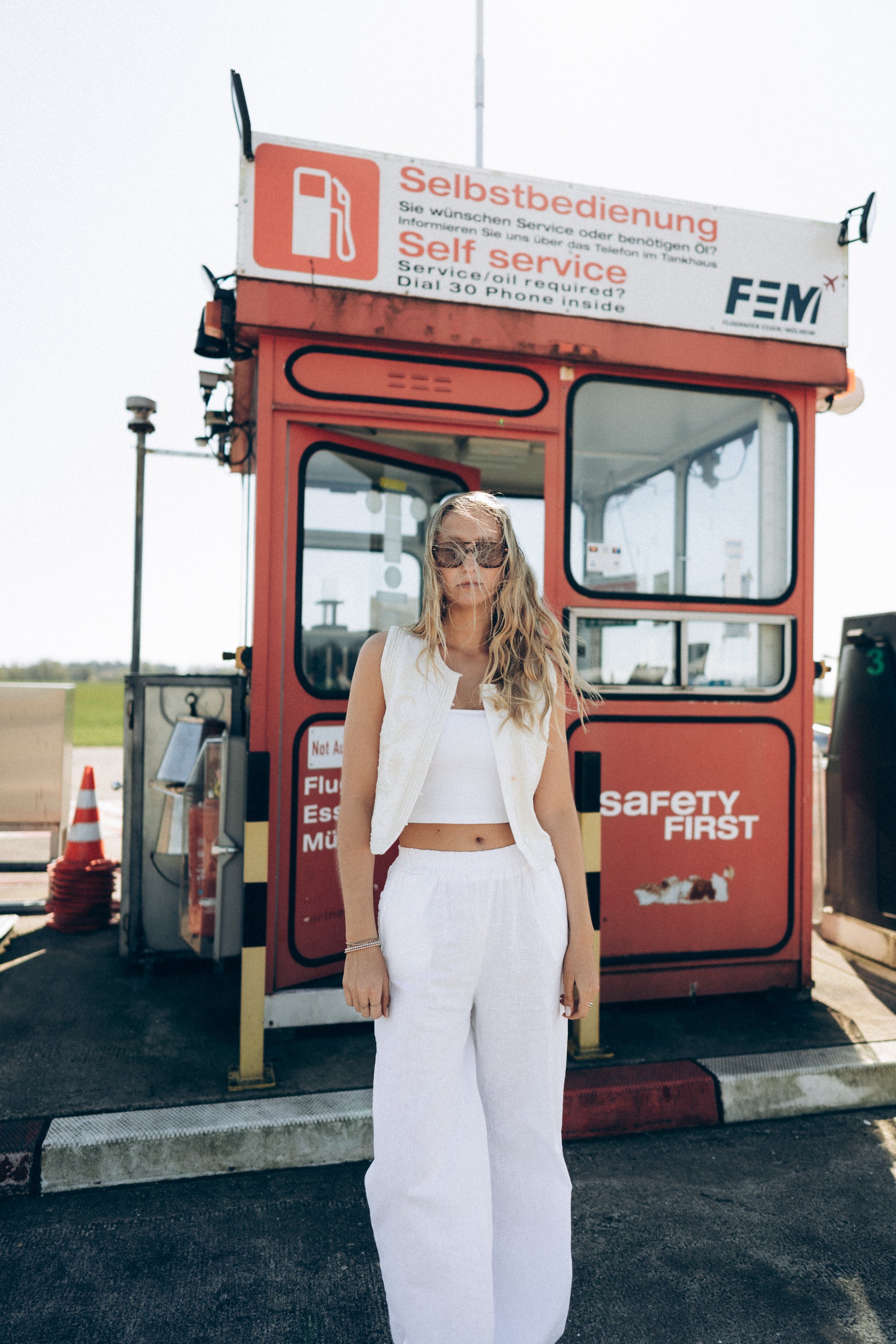 Leinenhose „Stine2DLL“ white