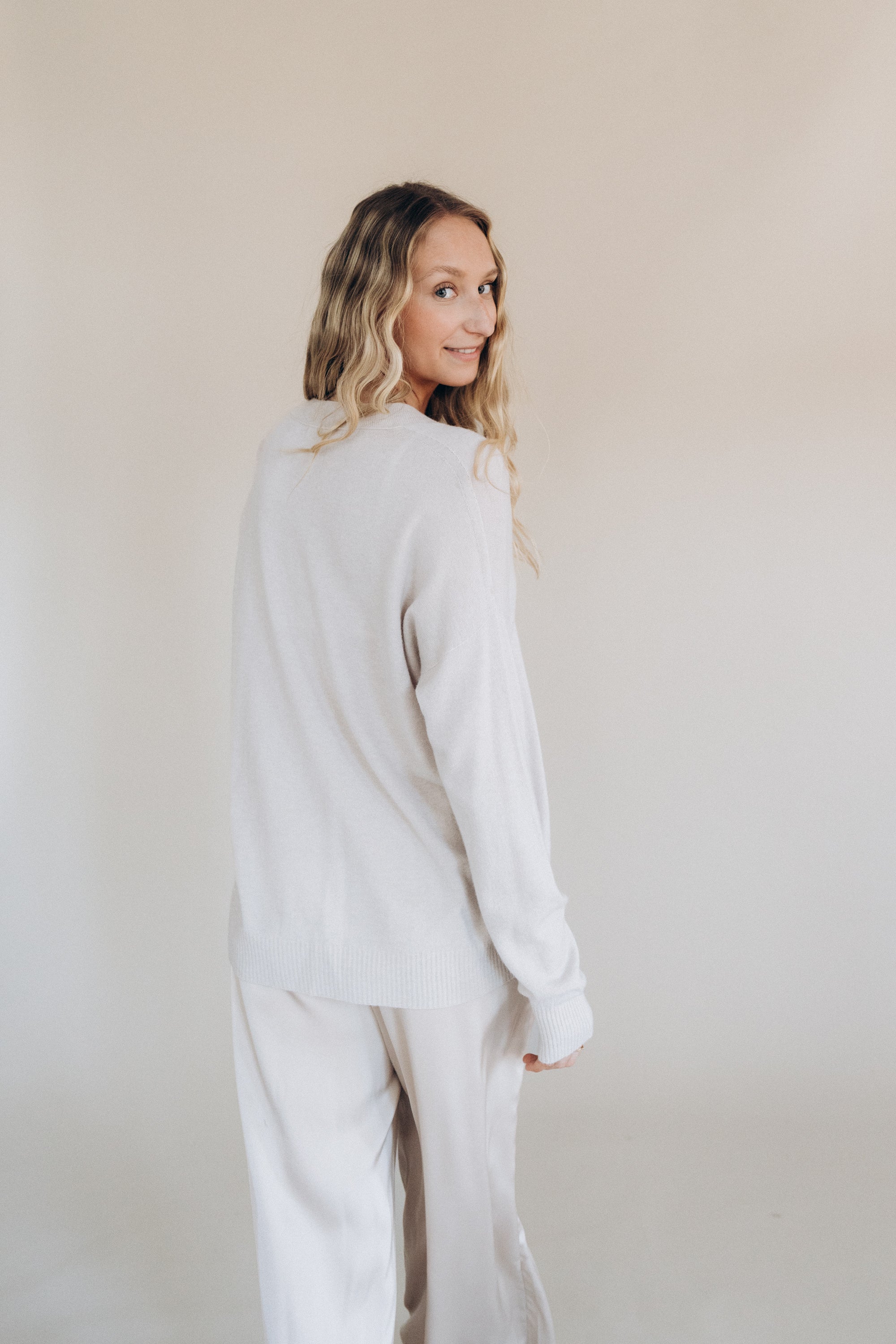 V-Neck Pullover „DorinaDLL“ light stone