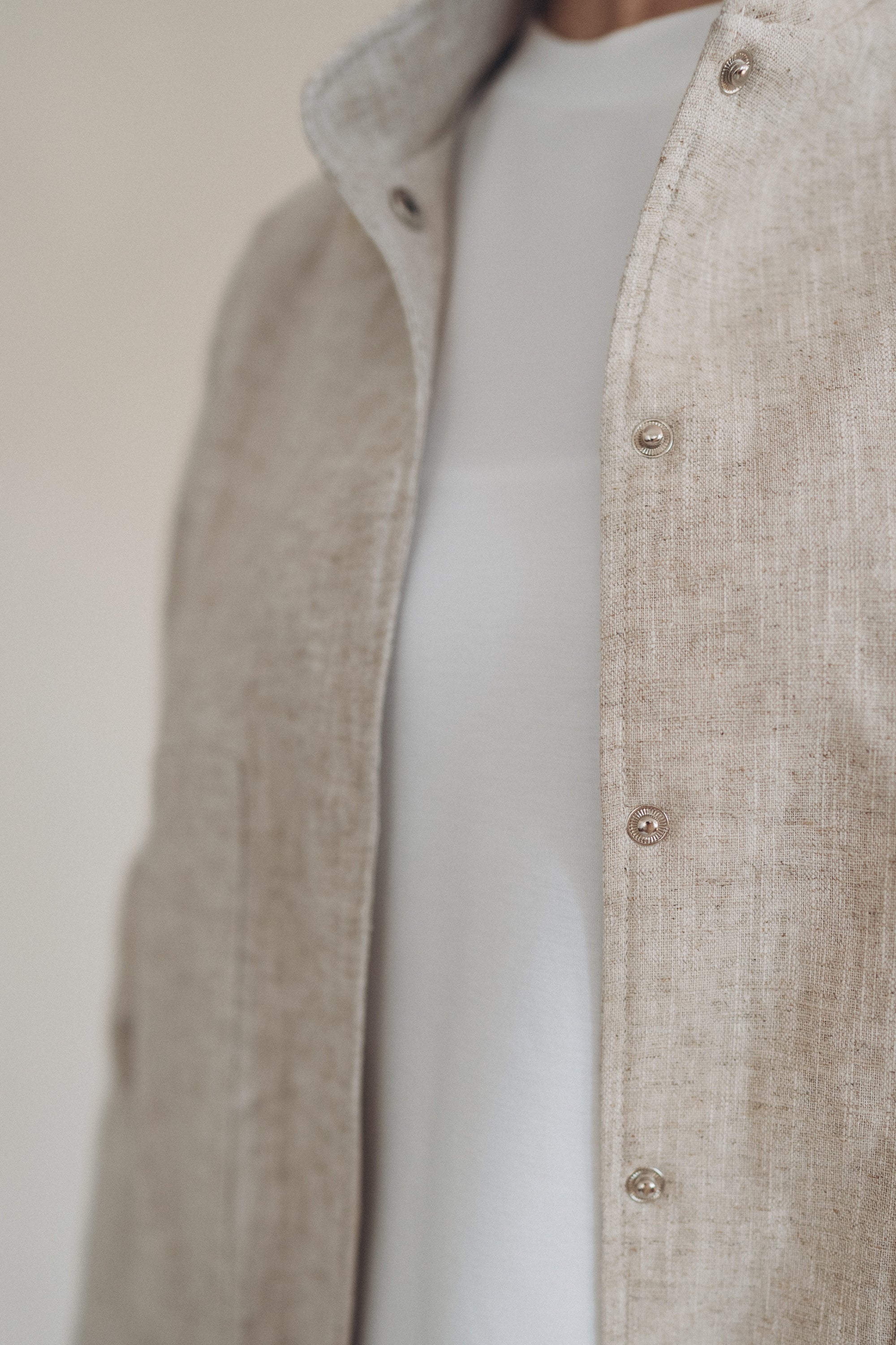 Leinen-Bomberjacke „DebbieDLL“ beige