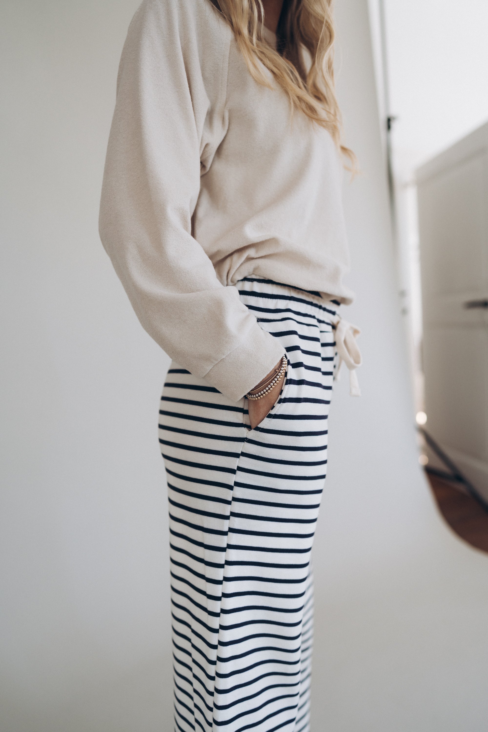 Hose „DanikaDLL“ offwhite/navy