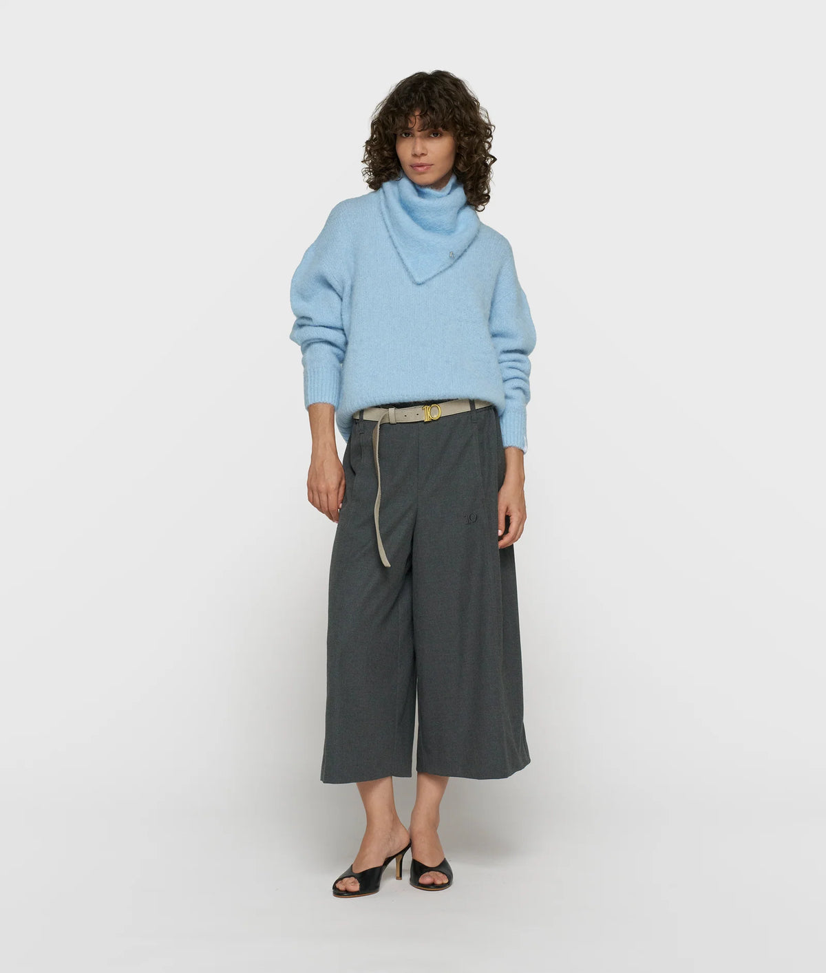 Hairy Knit Sweater Angel Blue