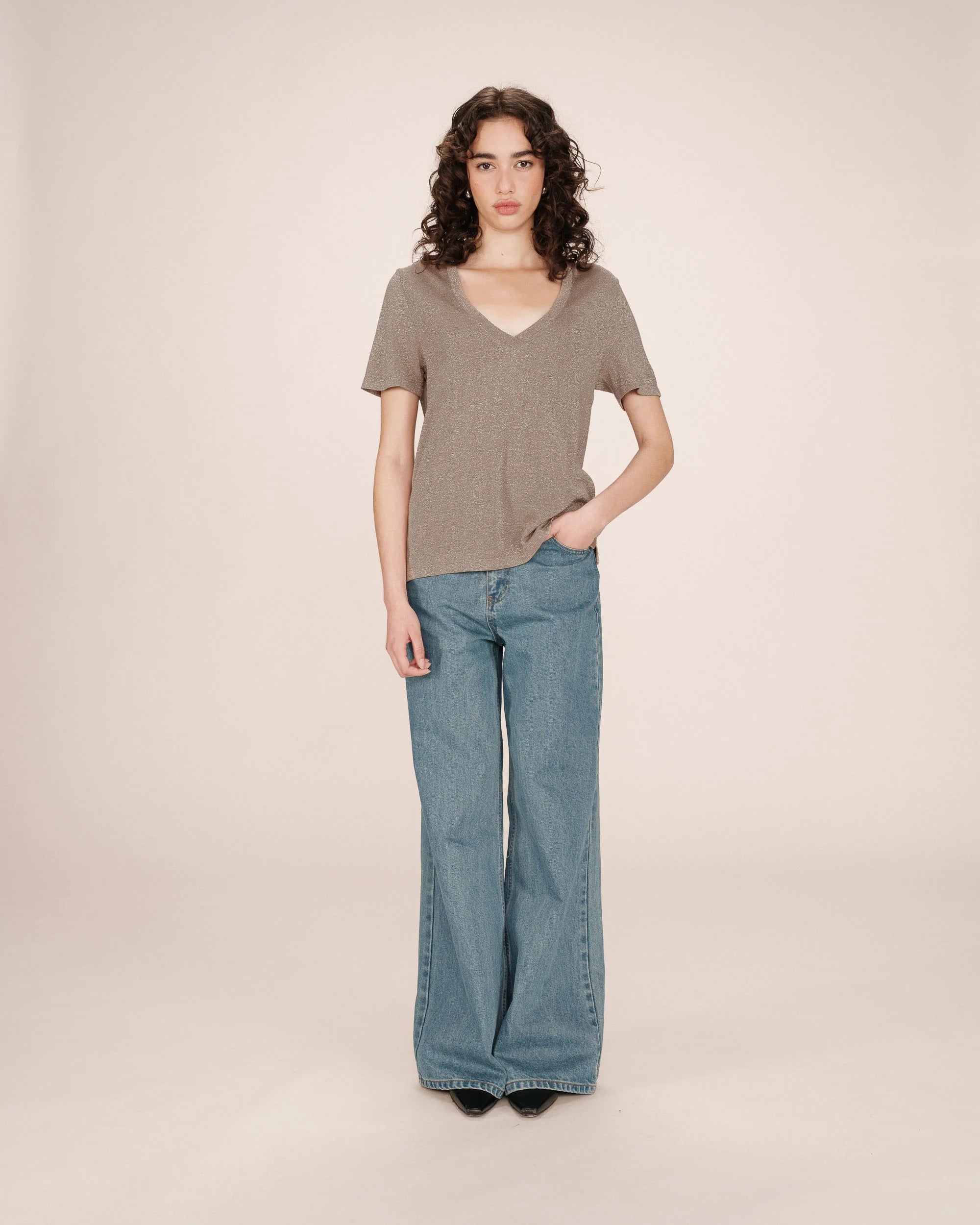 Shirt "Stardust" greige
