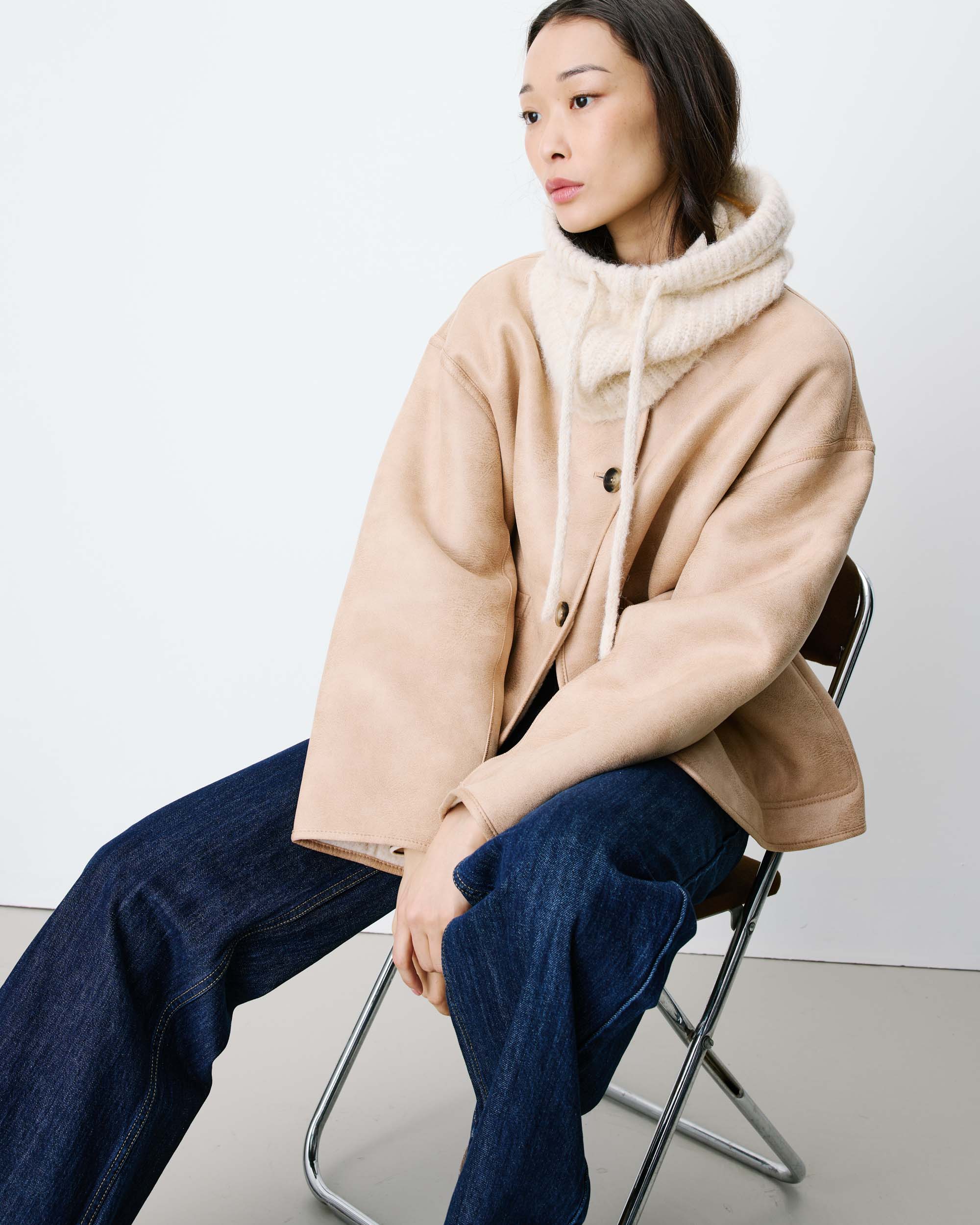 Strickkapuze "Samourai" sable