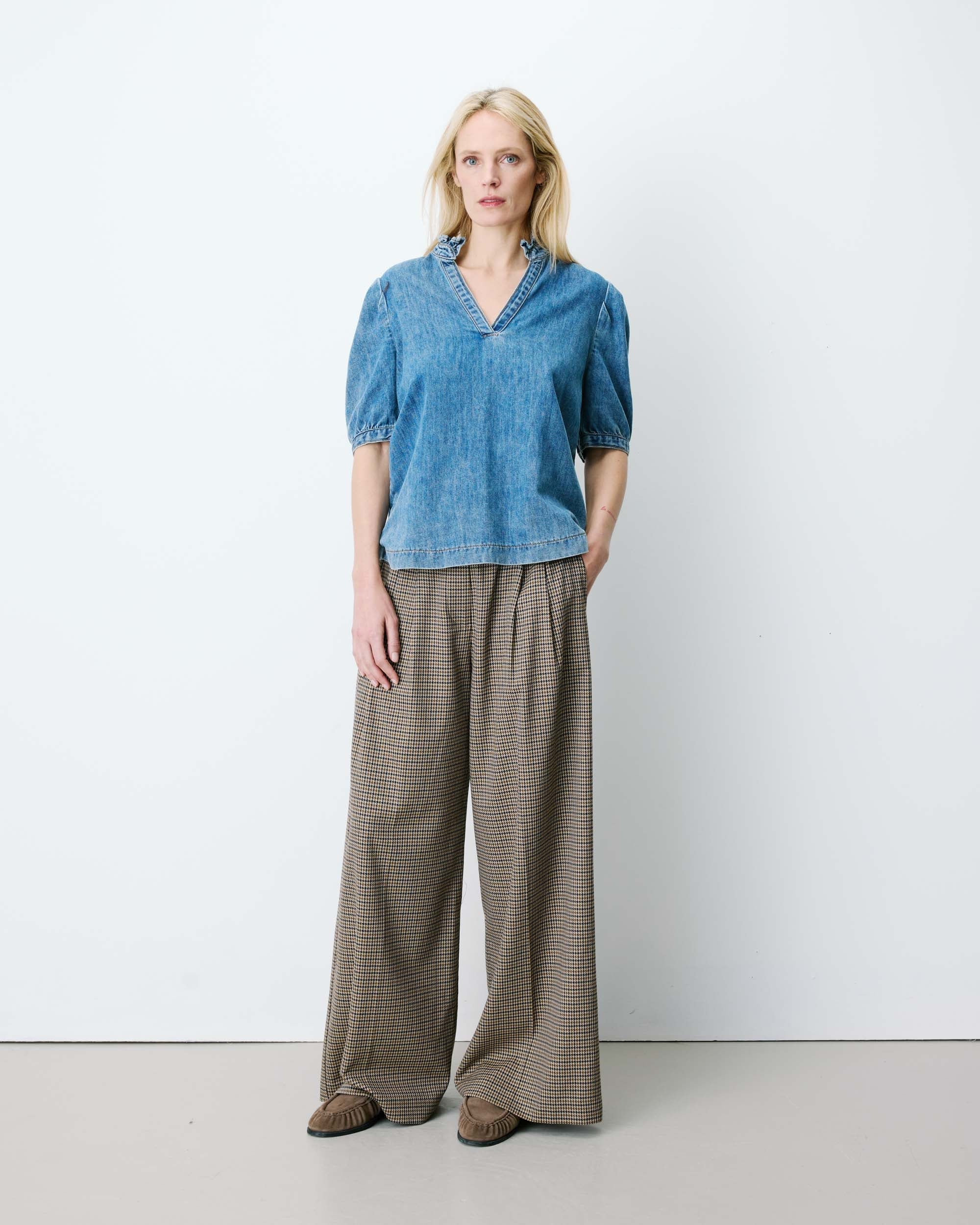 Jeansbluse "Amande" light blue