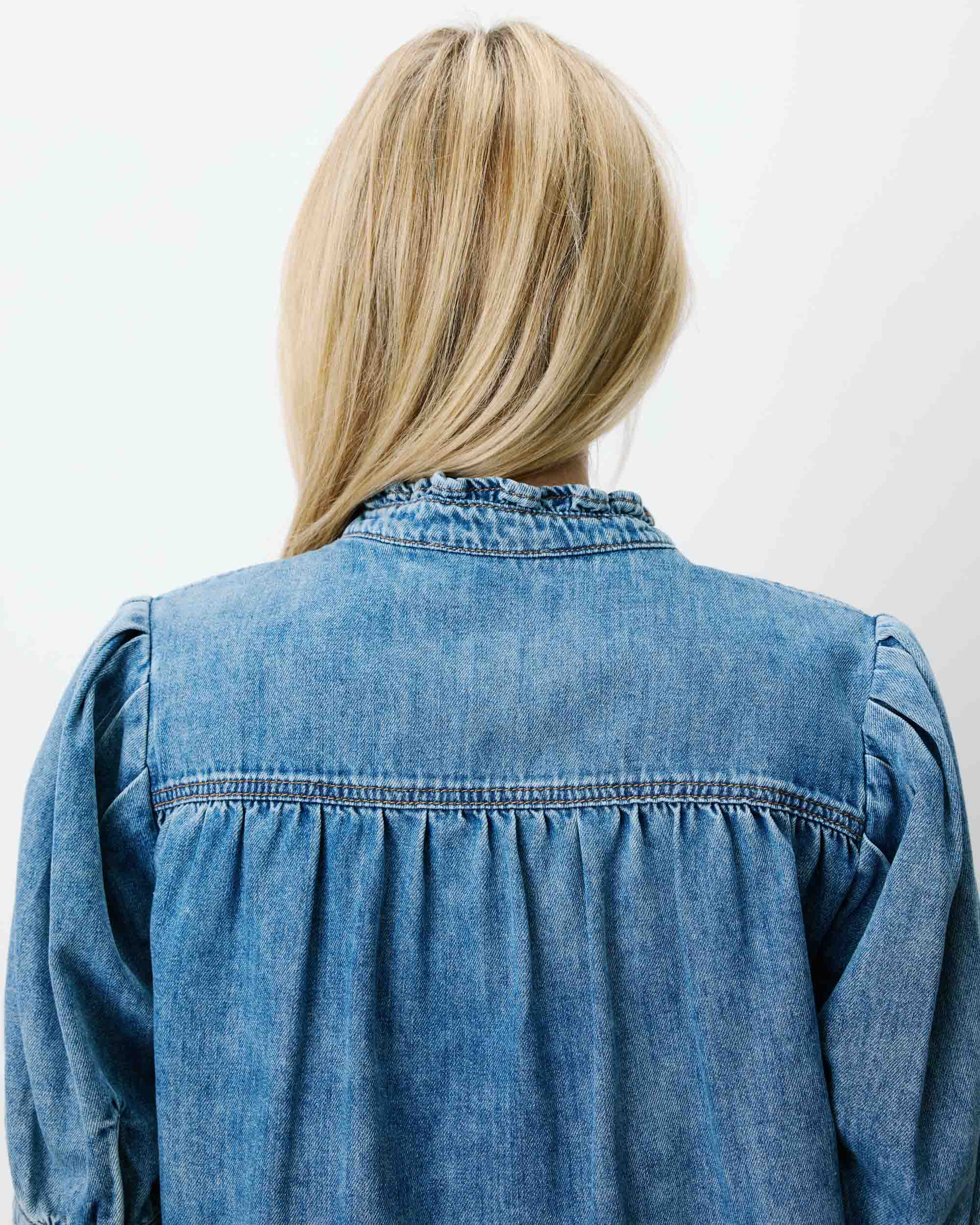 Jeansbluse "Amande" light blue