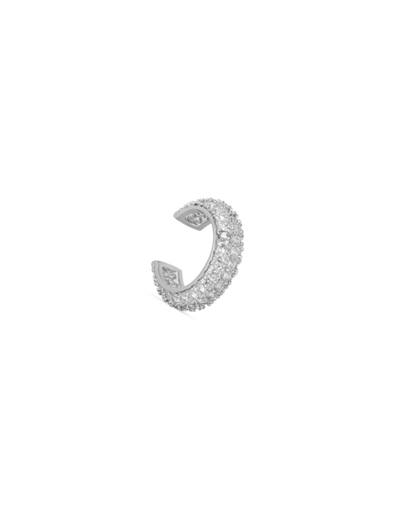 Earcuff mit silbernen Strasssteinen
