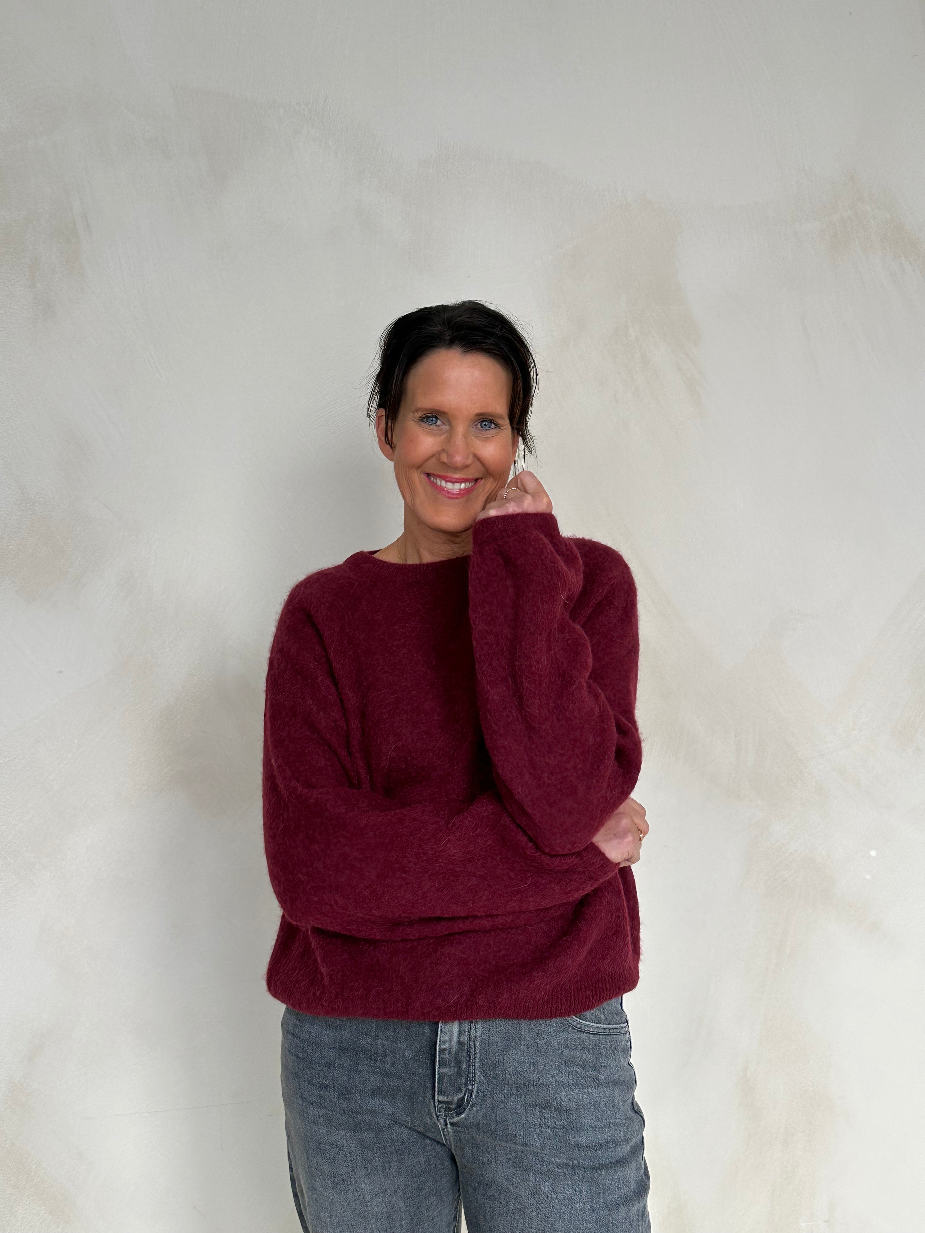 Charity Pullover „BrunaDLL“ bordeaux x Sweetliving