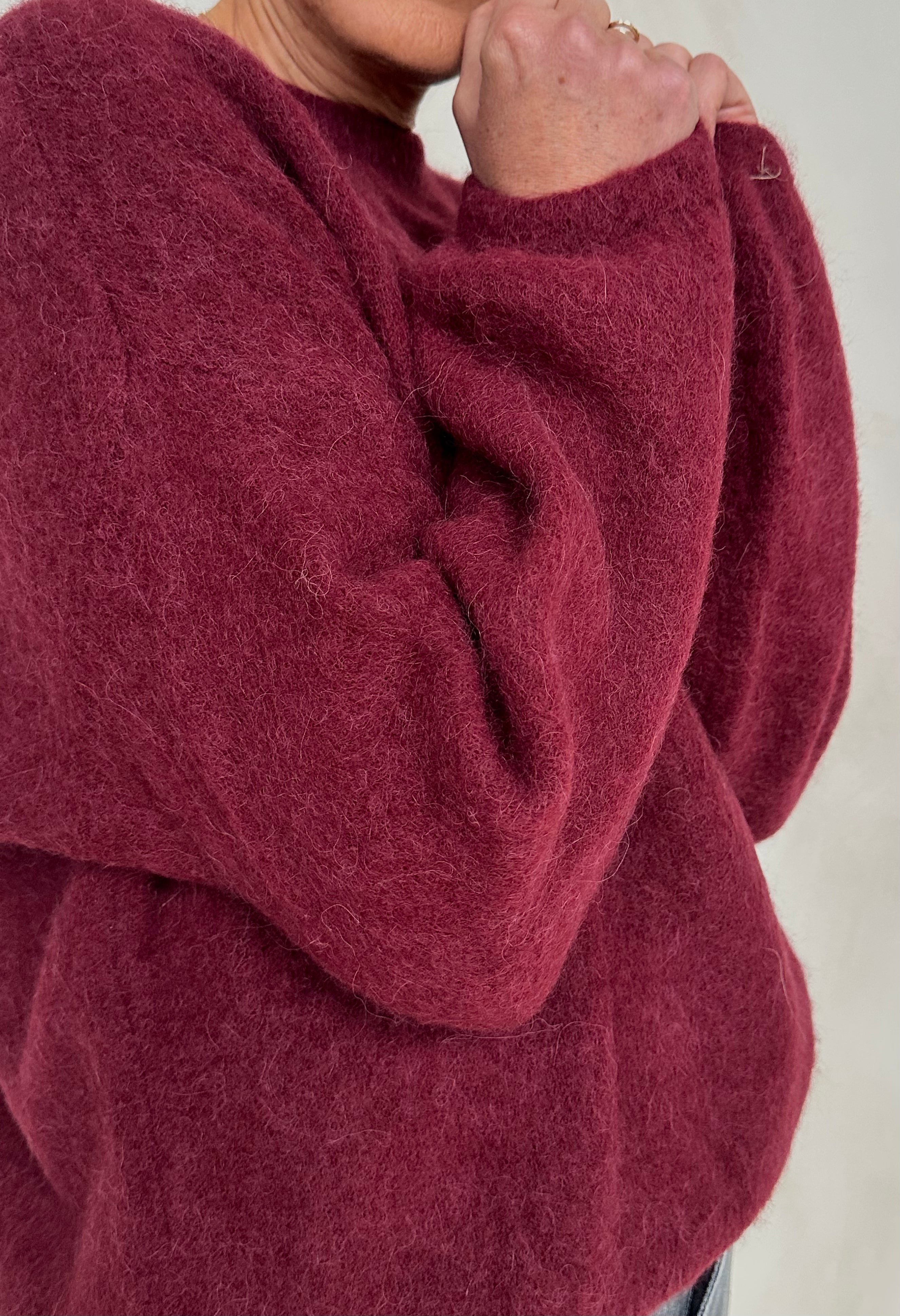 Charity Pullover „BrunaDLL“ bordeaux x Sweetliving