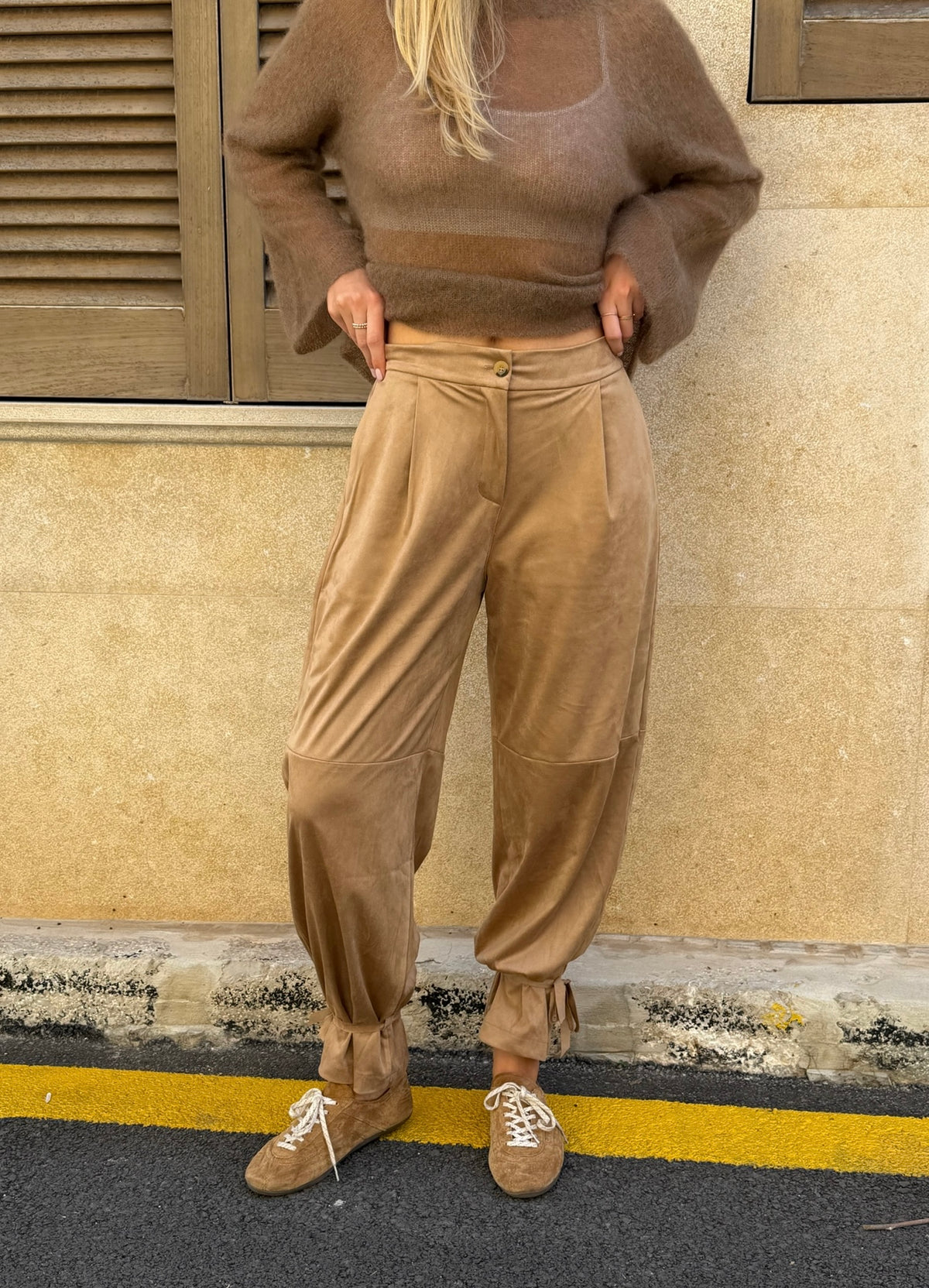 Hose in Wildlederoptik "MalvaDLL" camel
