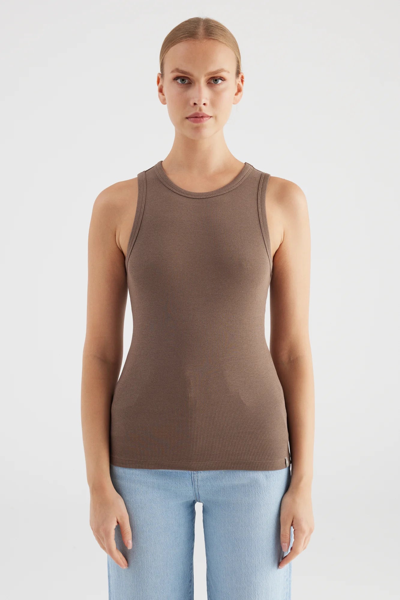 Tanktop "Liv" Taupe - Dein Lieblingsladen Concept