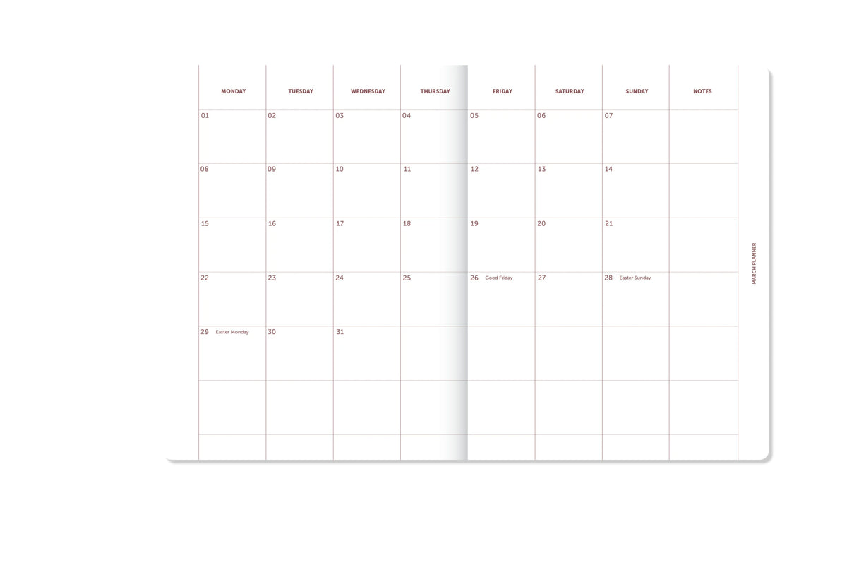 A-Planner Diary 2027 Pink Linen