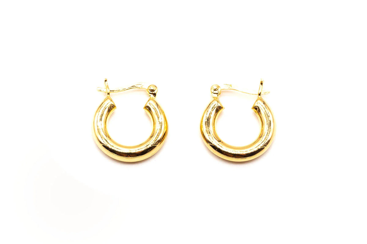 Ohrringe "Hoop Solid" gold