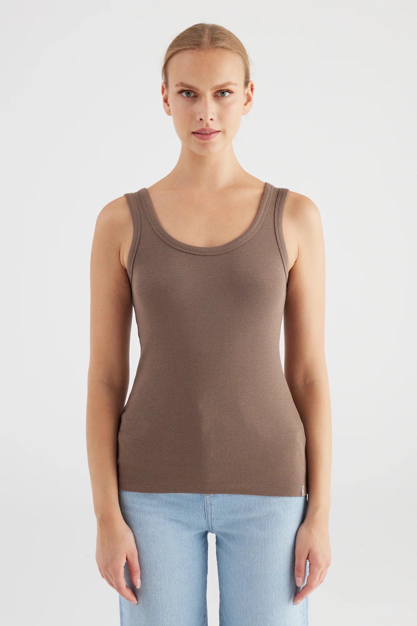 Tanktop „Olivia“ Taupe - Dein Lieblingsladen Concept
