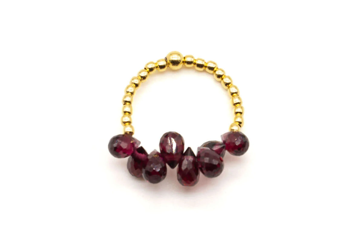 Ring "Drops Light Garnet"