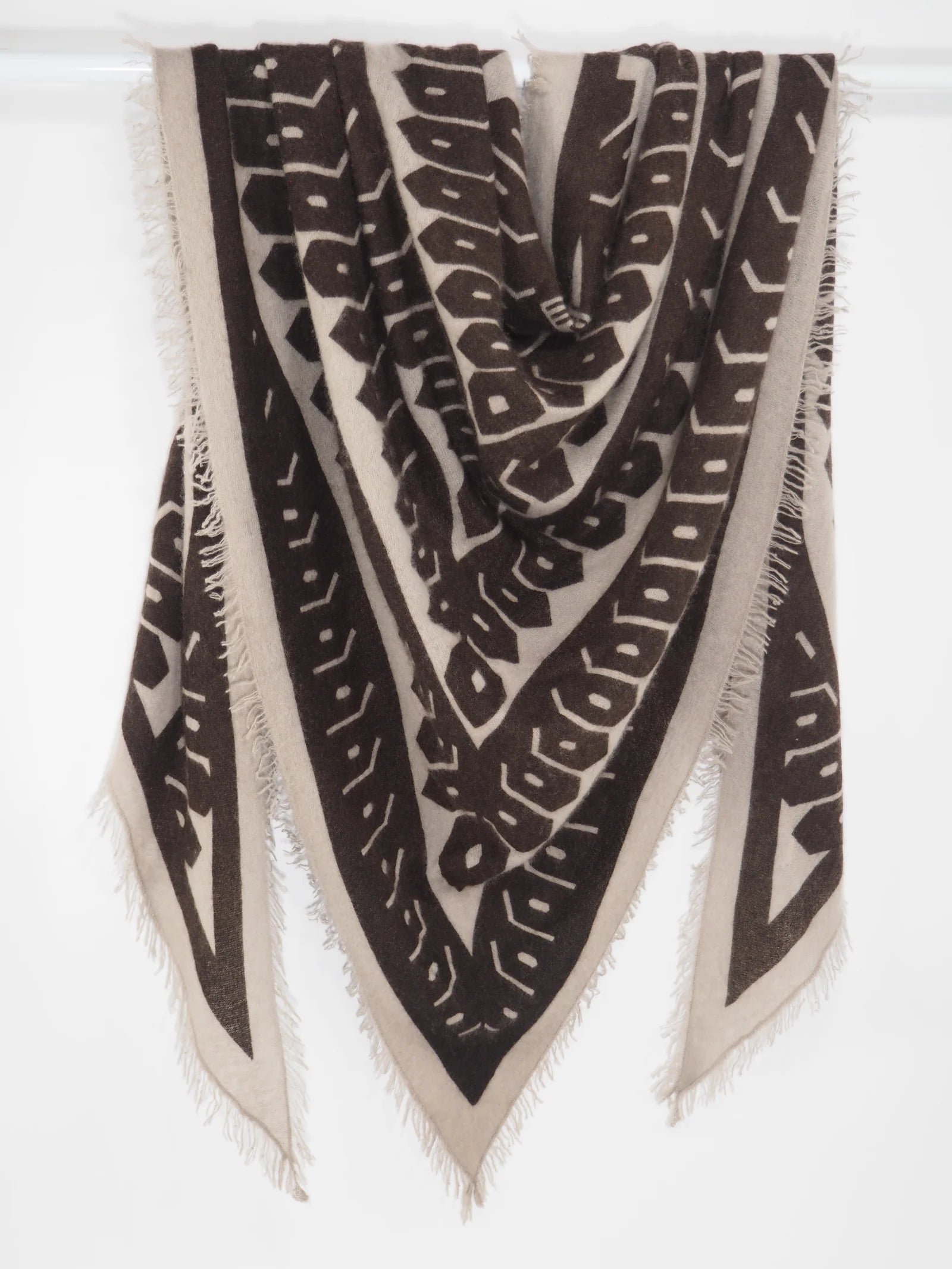 Kaschmir-Schal "Tika" espresso/mokka