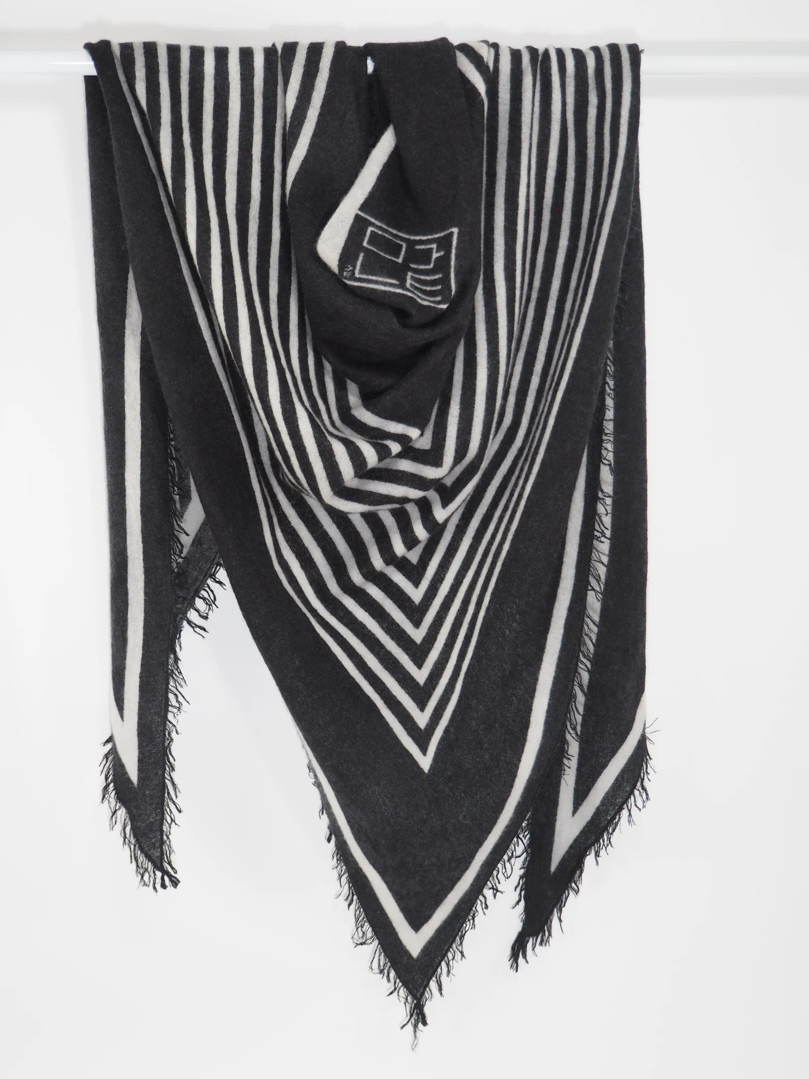 Kaschmir-Schal "Patti" black/white