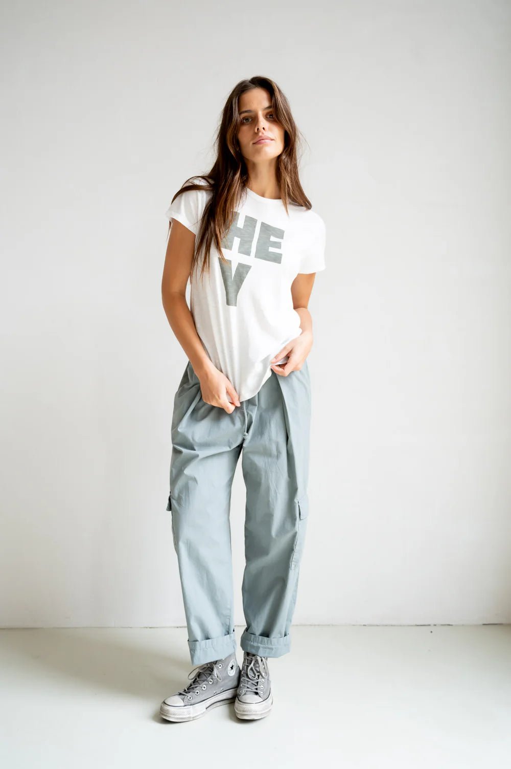 T-Shirt Print ecru/monument - Dein Lieblingsladen Concept