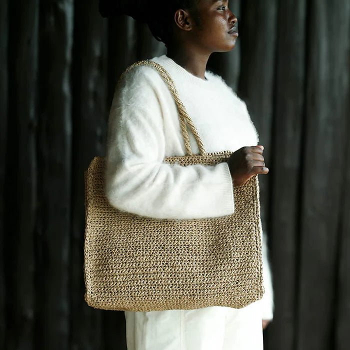 Tote Bag "Square" Brown - Dein Lieblingsladen Concept