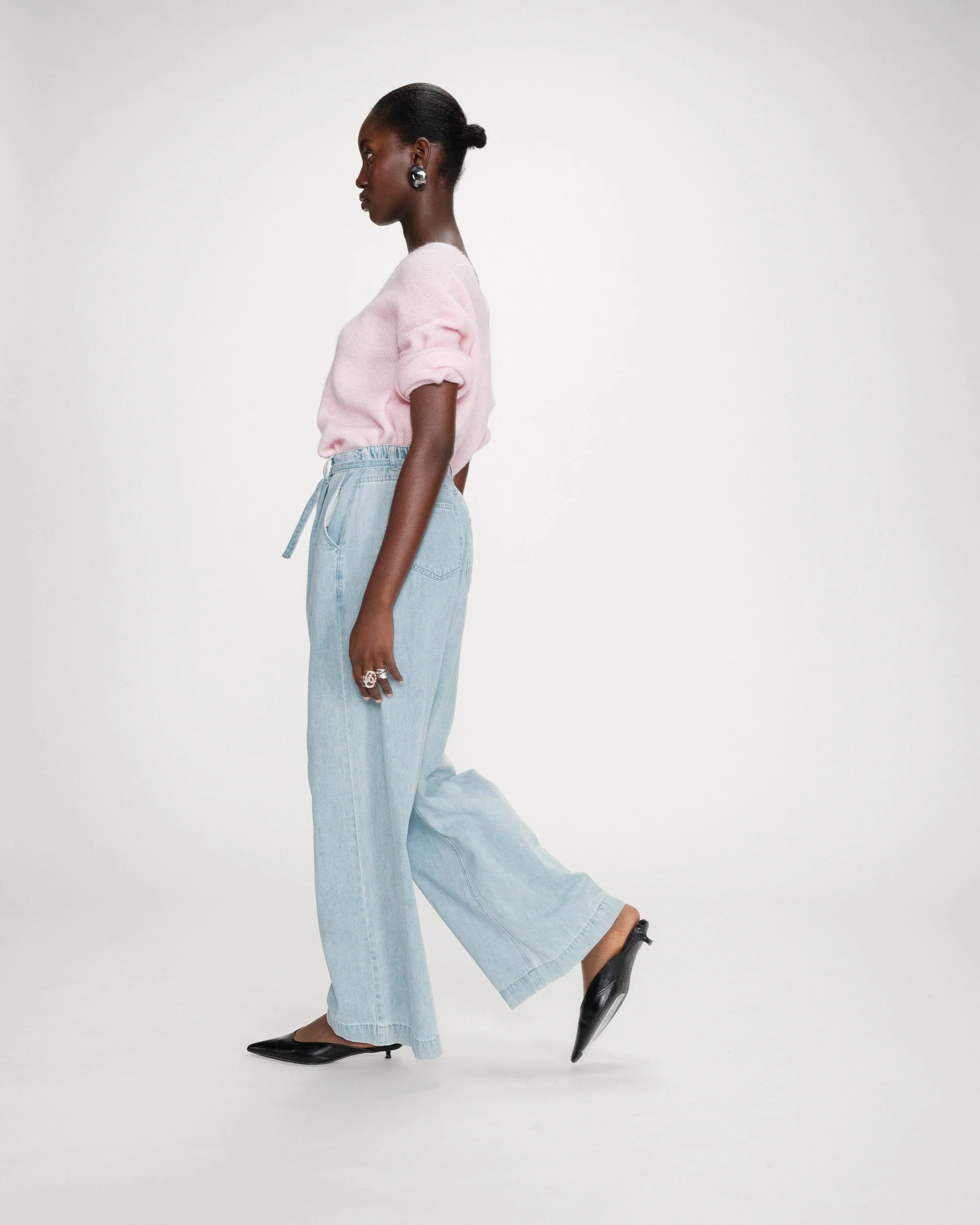 Jeans "Pompon" sky blue