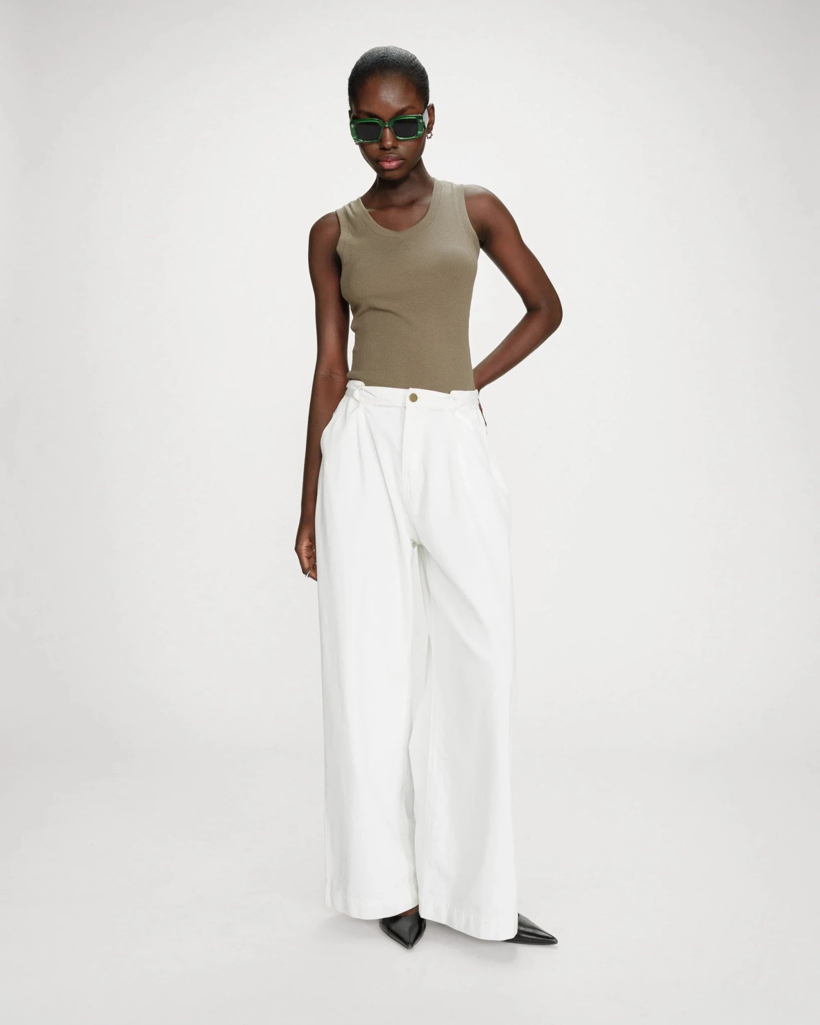 Jeans "Pompon" white - Dein Lieblingsladen Concept