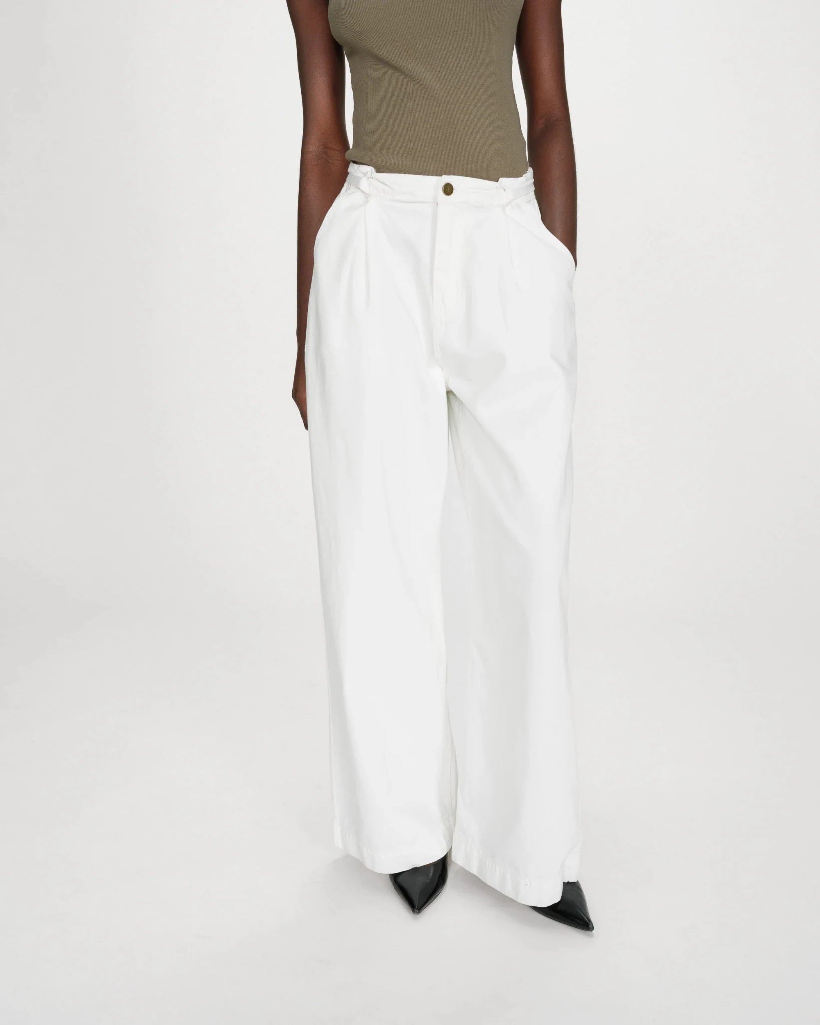 Jeans "Pompon" white - Dein Lieblingsladen Concept