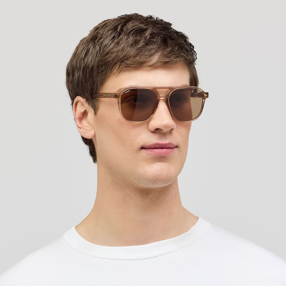Sonnenbrille „Zurich Oversize Transparent Hazel Light Brown"