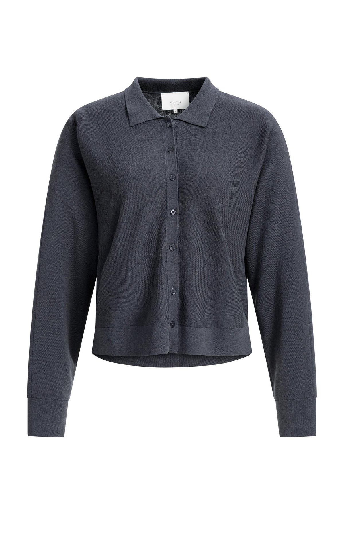Cardigan mit Kragen und Knopfverschluss
