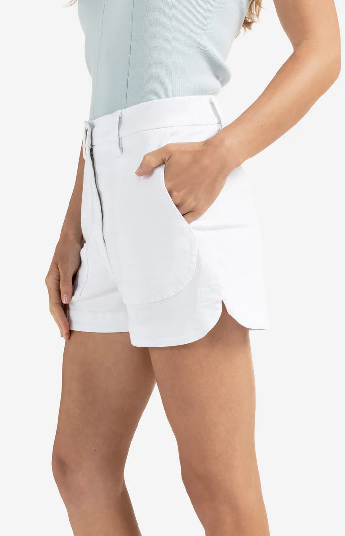 Cargo Shorts mit aufgesetzten Taschen-pure white