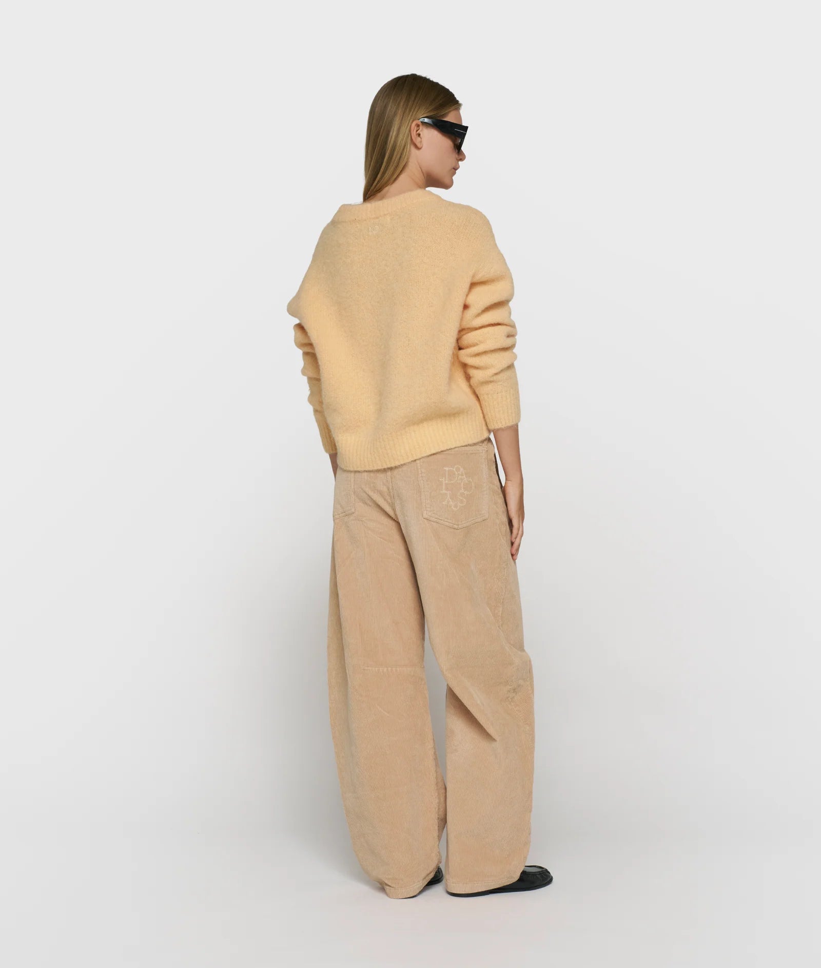 Hairy Knit Sweater pastel mango