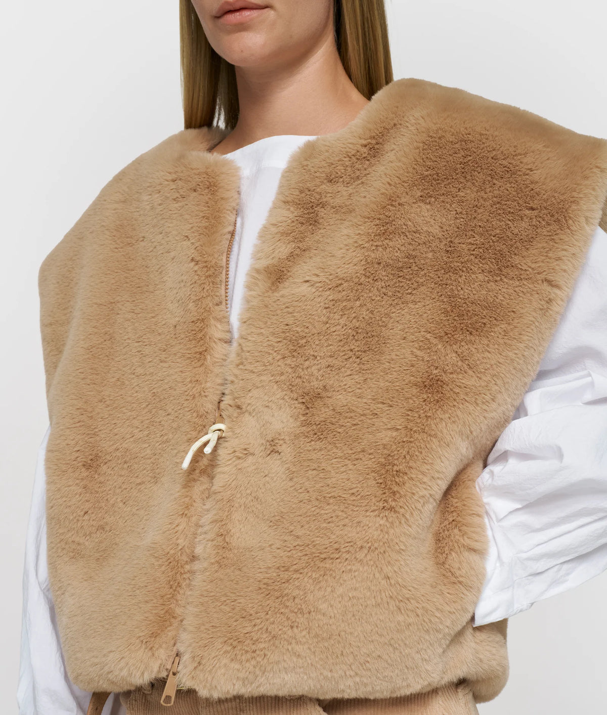 Sleeveless Fluffy Vest