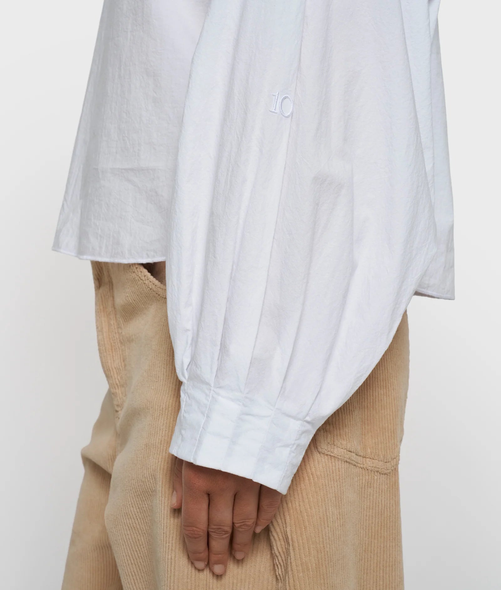 Boatneck Blouse Poplin white