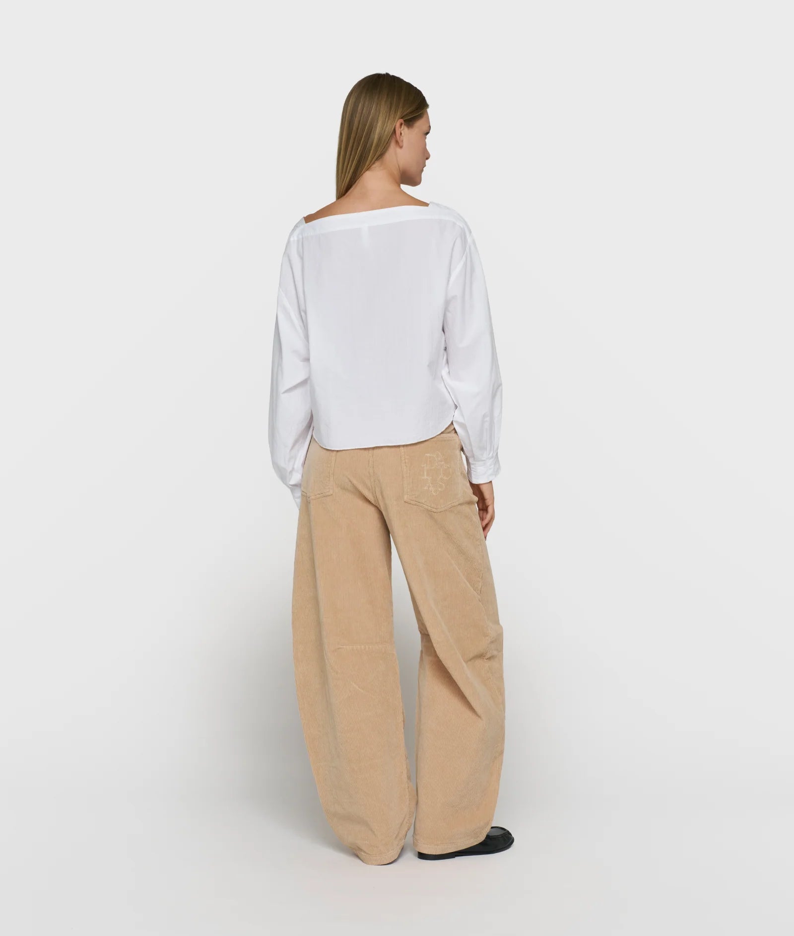 Boatneck Blouse Poplin white