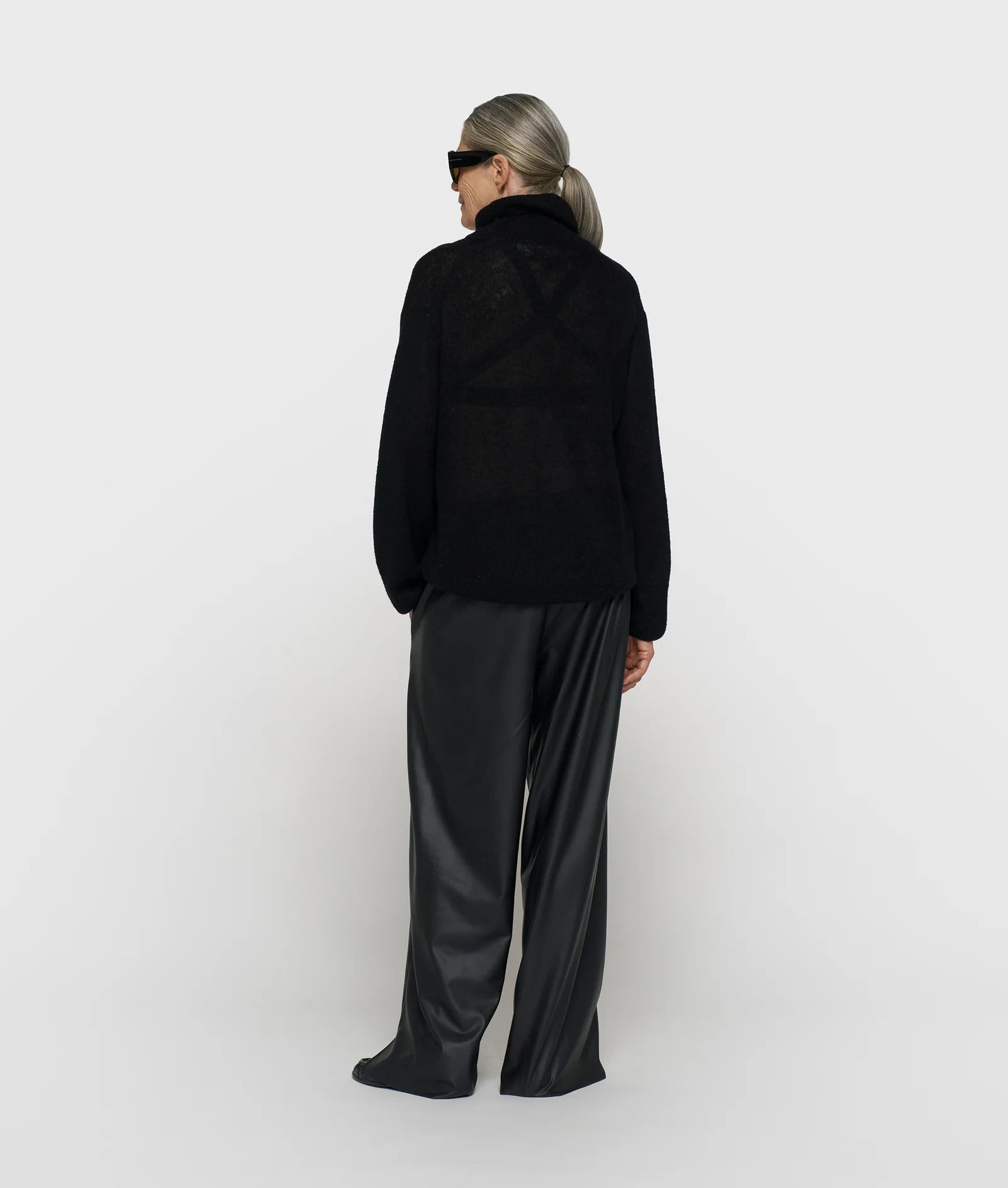 Wide Leg PU Pants