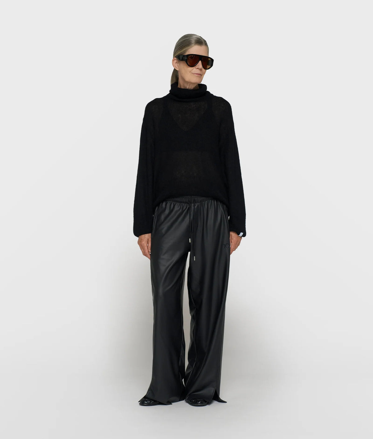 Wide Leg PU Pants